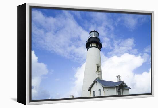 Yaquina Head Lighthouse, Oregon Coast-Justin Bailie-Framed Premier Image Canvas