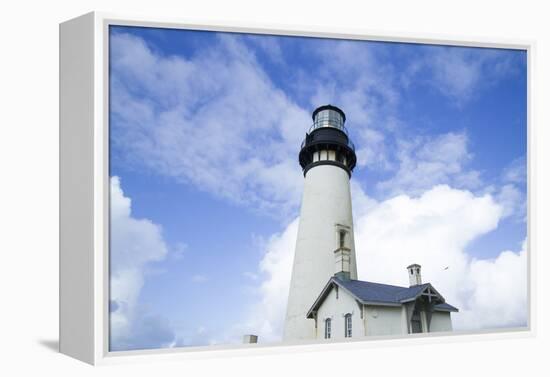 Yaquina Head Lighthouse, Oregon Coast-Justin Bailie-Framed Premier Image Canvas