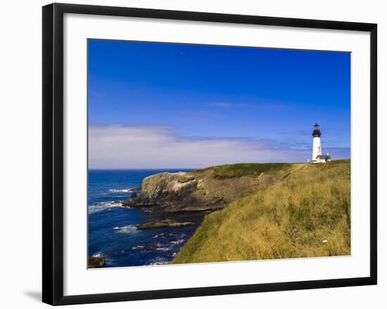 Yaquina Head Lighthouse, Oregon, United States of America, North America-Michael DeFreitas-Framed Photographic Print