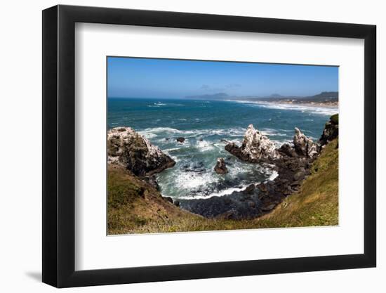 Yaquina Head Nature Reserve near Newport on the Pacific Northwest coast, Oregon, United States of A-Martin Child-Framed Photographic Print