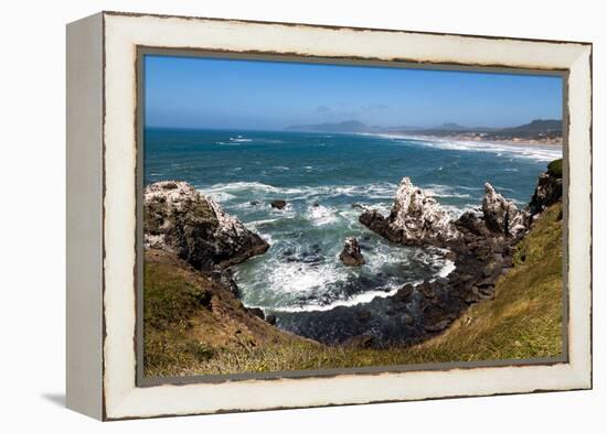 Yaquina Head Nature Reserve near Newport on the Pacific Northwest coast, Oregon, United States of A-Martin Child-Framed Premier Image Canvas