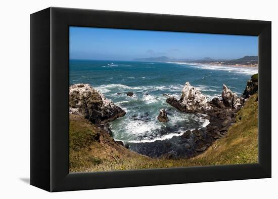 Yaquina Head Nature Reserve near Newport on the Pacific Northwest coast, Oregon, United States of A-Martin Child-Framed Premier Image Canvas