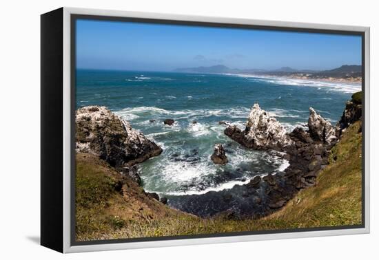 Yaquina Head Nature Reserve near Newport on the Pacific Northwest coast, Oregon, United States of A-Martin Child-Framed Premier Image Canvas