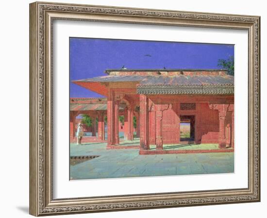 Yard in the Palace Harem, 1870S-Vasili Vasilievich Vereshchagin-Framed Giclee Print