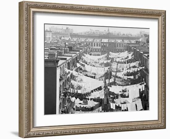 Yard of Tenement at Park Ave. and 107th St., New York-null-Framed Photo