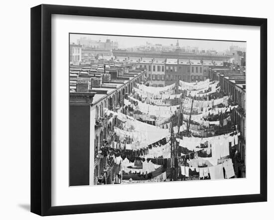 Yard of Tenement at Park Ave. and 107th St., New York-null-Framed Photo