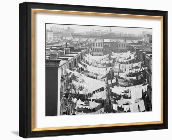 Yard of Tenement at Park Ave. and 107th St., New York-null-Framed Photo