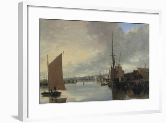 Yarmouth Harbour - Evening-John Crome-Framed Giclee Print