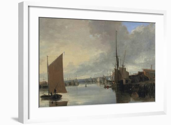 Yarmouth Harbour - Evening-John Crome-Framed Giclee Print