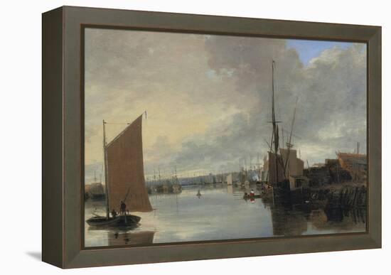 Yarmouth Harbour - Evening-John Crome-Framed Premier Image Canvas