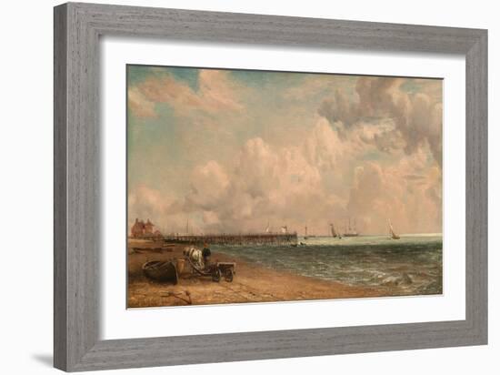 Yarmouth Jetty, 1822 (Oil on Canvas)-John Constable-Framed Giclee Print