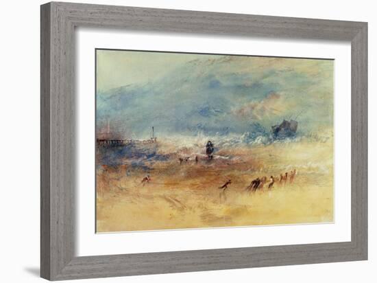 Yarmouth Sands, C.1840 (W/C on Paper)-J. M. W. Turner-Framed Giclee Print