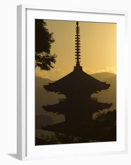 Yasaka No to Pagoda, Higashiyama, Eastern Hills, Sunset, Kyoto, Japan-Christian Kober-Framed Photographic Print