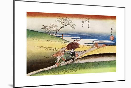 Yase No Sato' ('Peasants Going Home at Yase), C1833-1834-Ando Hiroshige-Mounted Giclee Print