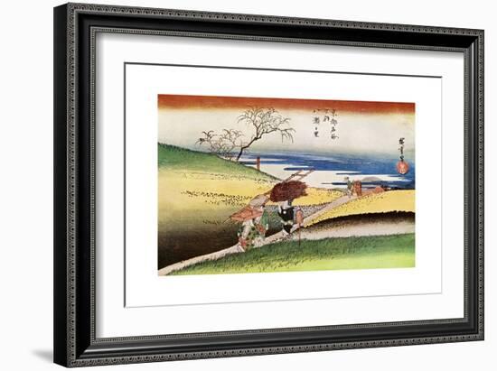 Yase No Sato' ('Peasants Going Home at Yase), C1833-1834-Ando Hiroshige-Framed Giclee Print