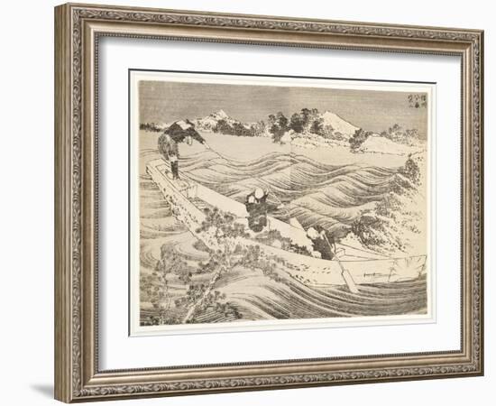 Yatsugatake in Shinano Province, 1834-35-Katsushika Hokusai-Framed Giclee Print