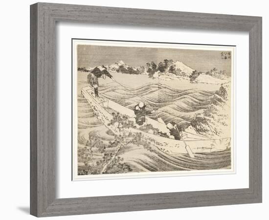 Yatsugatake in Shinano Province, 1834-35-Katsushika Hokusai-Framed Giclee Print