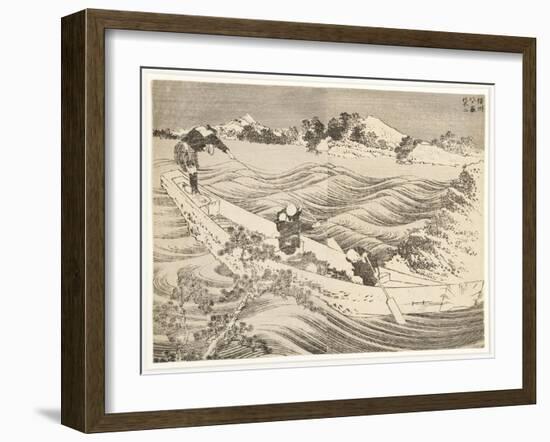 Yatsugatake in Shinano Province, 1834-35-Katsushika Hokusai-Framed Giclee Print