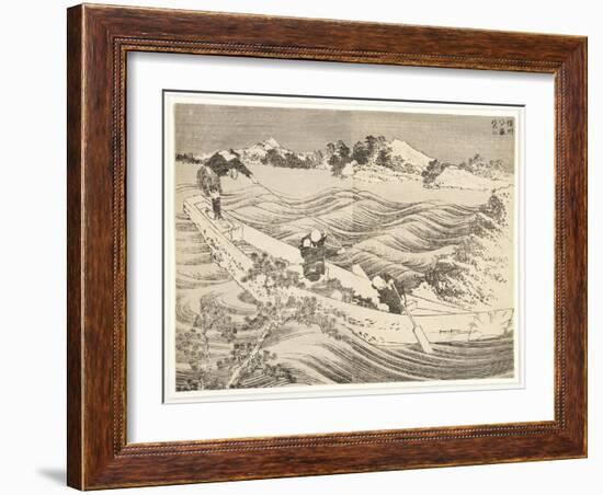 Yatsugatake in Shinano Province, 1834-35-Katsushika Hokusai-Framed Giclee Print