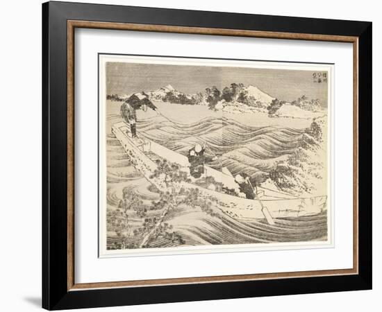 Yatsugatake in Shinano Province, 1834-35-Katsushika Hokusai-Framed Giclee Print