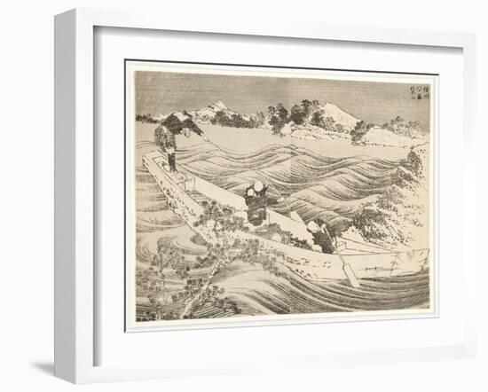 Yatsugatake in Shinano Province, 1834-35-Katsushika Hokusai-Framed Giclee Print