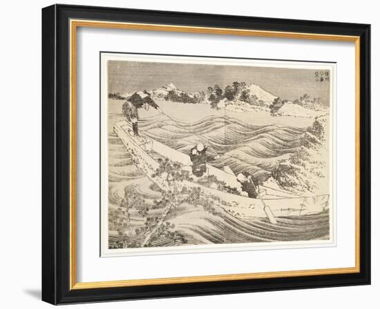 Yatsugatake in Shinano Province, 1834-35-Katsushika Hokusai-Framed Giclee Print