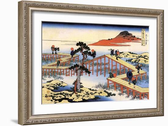 Yatsuhashi in Mikawa Province, C1835-Katsushika Hokusai-Framed Giclee Print