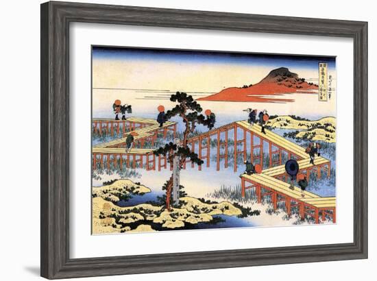 Yatsuhashi in Mikawa Province, C1835-Katsushika Hokusai-Framed Giclee Print