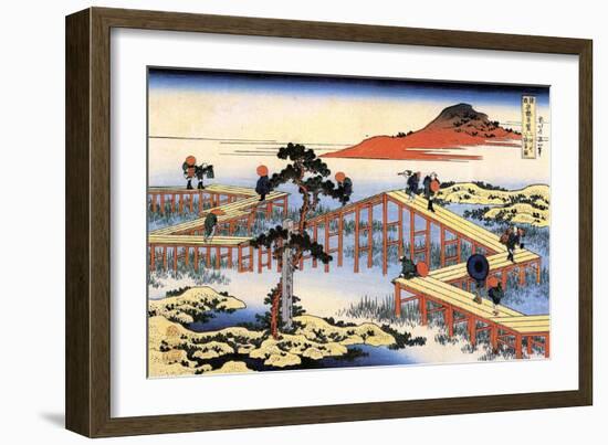 Yatsuhashi in Mikawa Province, C1835-Katsushika Hokusai-Framed Giclee Print