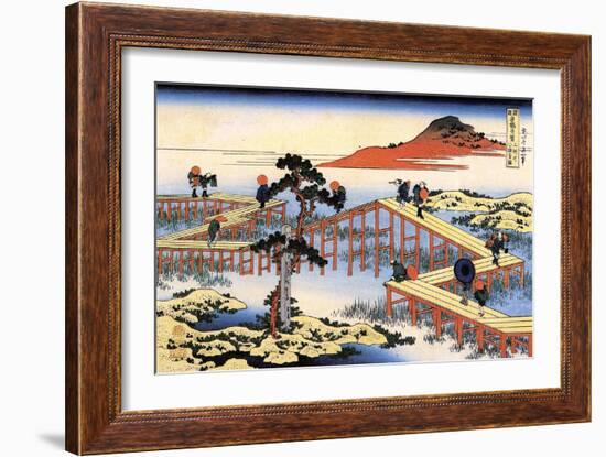 Yatsuhashi in Mikawa Province, C1835-Katsushika Hokusai-Framed Giclee Print