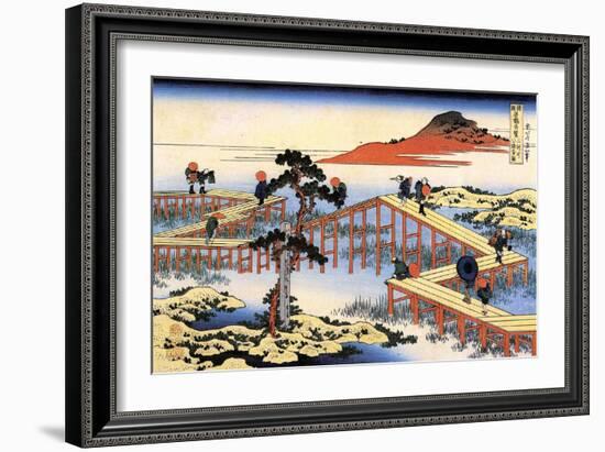 Yatsuhashi in Mikawa Province, C1835-Katsushika Hokusai-Framed Giclee Print