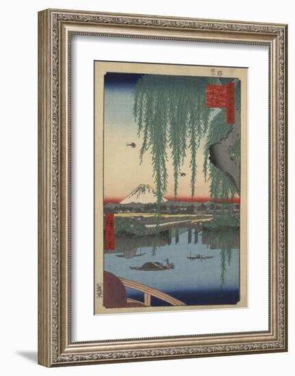 Yatsumi no Hashi (Yatsumi Bridge), 1856-Ando Hiroshige-Framed Giclee Print