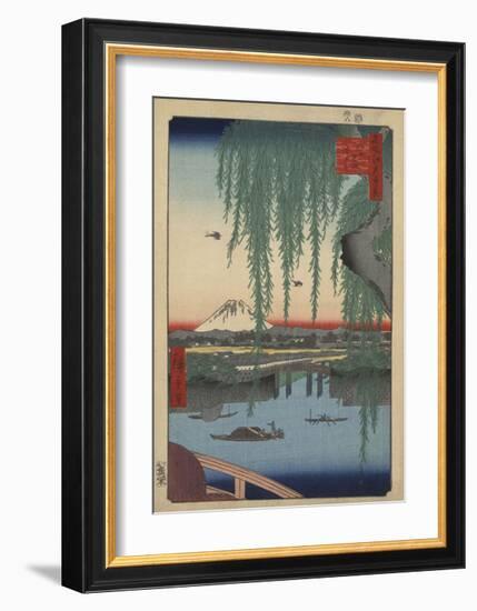 Yatsumi no Hashi (Yatsumi Bridge), 1856-Ando Hiroshige-Framed Giclee Print