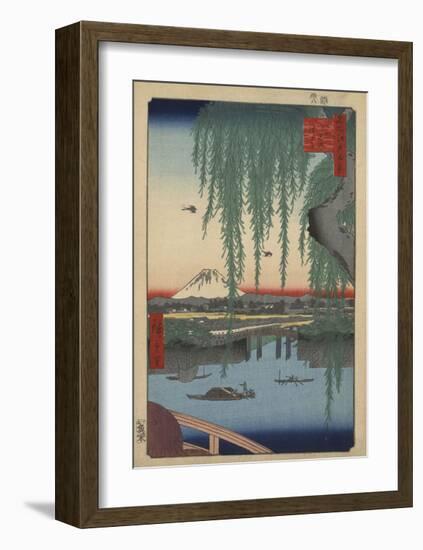 Yatsumi no Hashi (Yatsumi Bridge), 1856-Ando Hiroshige-Framed Giclee Print