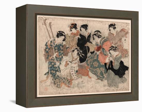 Yatsushi Chikurin No Shichikenjin Sono Yon?-Kubo Shunman-Framed Premier Image Canvas