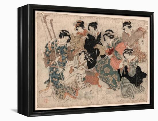 Yatsushi Chikurin No Shichikenjin Sono Yon?-Kubo Shunman-Framed Premier Image Canvas