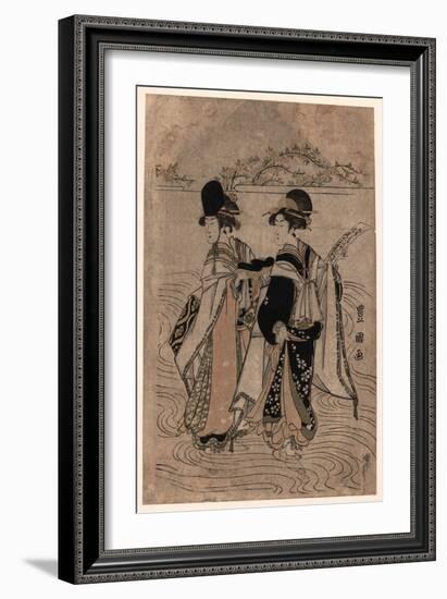 Yatsushi Ide No Tamagawa-Utagawa Toyokuni-Framed Giclee Print