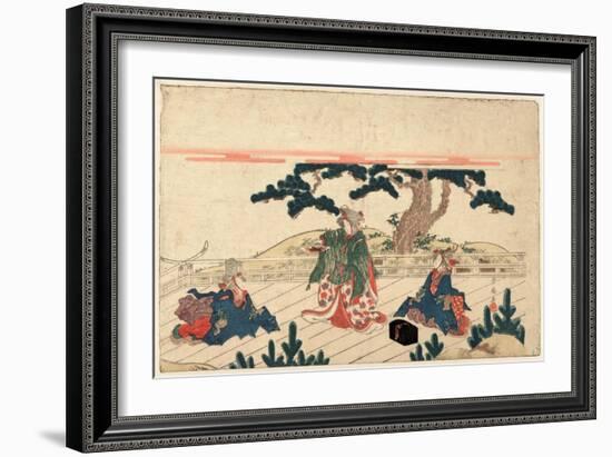 Yatsushi Shikisanba-Katsukawa Shunsen-Framed Giclee Print