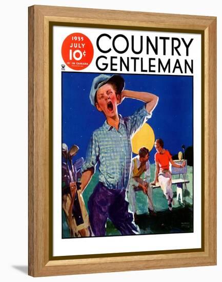 "Yawning Caddy," Country Gentleman Cover, July 1, 1935-William Meade Prince-Framed Premier Image Canvas