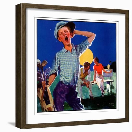 "Yawning Caddy,"July 1, 1935-William Meade Prince-Framed Giclee Print