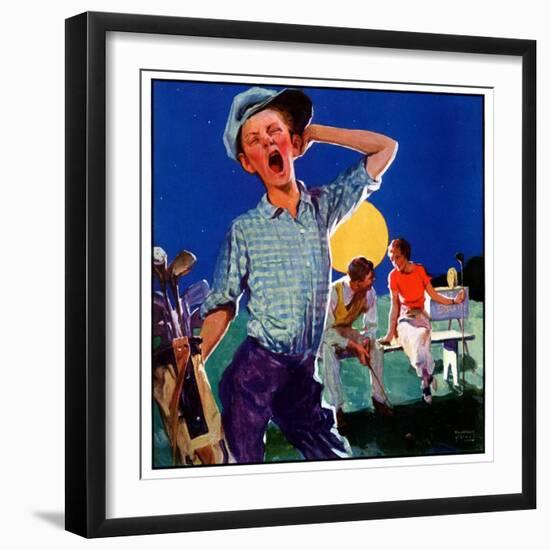 "Yawning Caddy,"July 1, 1935-William Meade Prince-Framed Giclee Print
