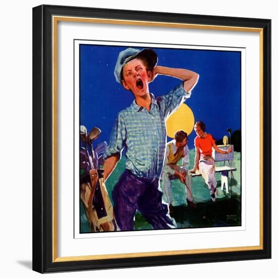 "Yawning Caddy,"July 1, 1935-William Meade Prince-Framed Giclee Print