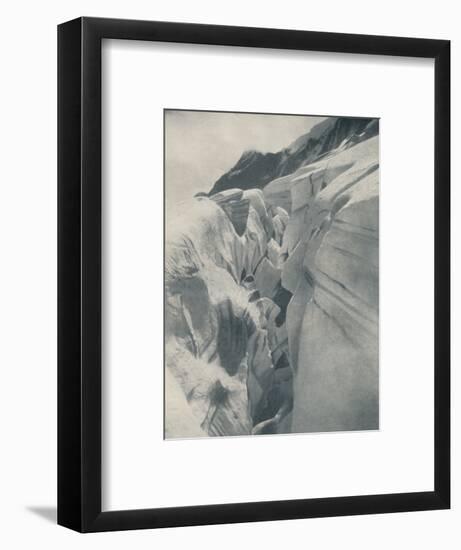 'Yawning Crevasse By The Bergli Above Grindelwald', c1935-Unknown-Framed Photographic Print