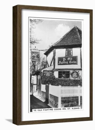 Ye Old Fighting Cocks Inn, St Albans, Hertfordshire, 1937-null-Framed Giclee Print