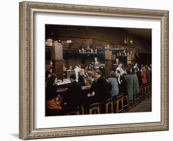 Ye Olde Celler Bar, Chicago, 1945-Wallace Kirkland-Framed Photographic Print