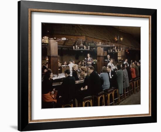 Ye Olde Celler Bar, Chicago, 1945-Wallace Kirkland-Framed Photographic Print