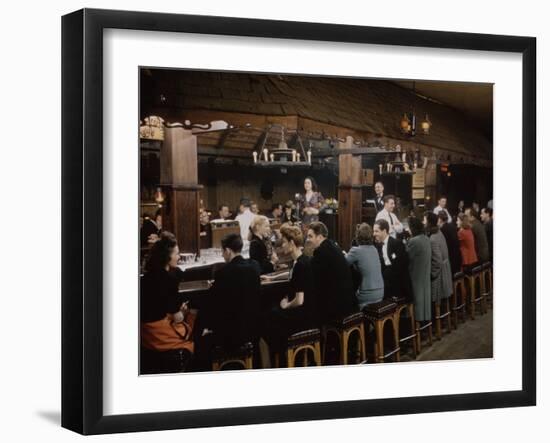 Ye Olde Celler Bar, Chicago, 1945-Wallace Kirkland-Framed Photographic Print