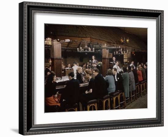 Ye Olde Celler Bar, Chicago, 1945-Wallace Kirkland-Framed Photographic Print