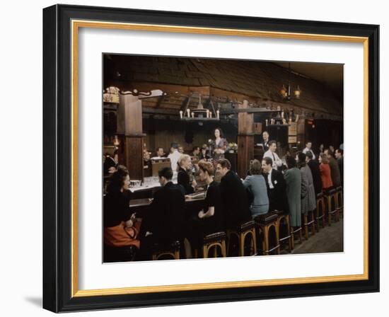 Ye Olde Celler Bar, Chicago, 1945-Wallace Kirkland-Framed Photographic Print