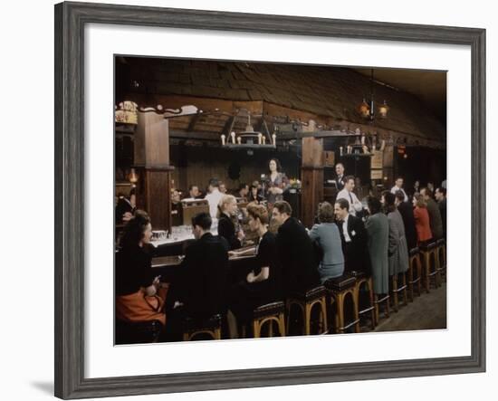 Ye Olde Celler Bar, Chicago, 1945-Wallace Kirkland-Framed Photographic Print